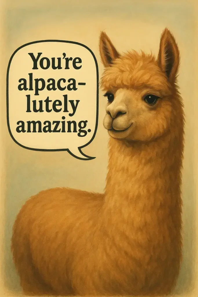 Cute Alpaca Puns For Her