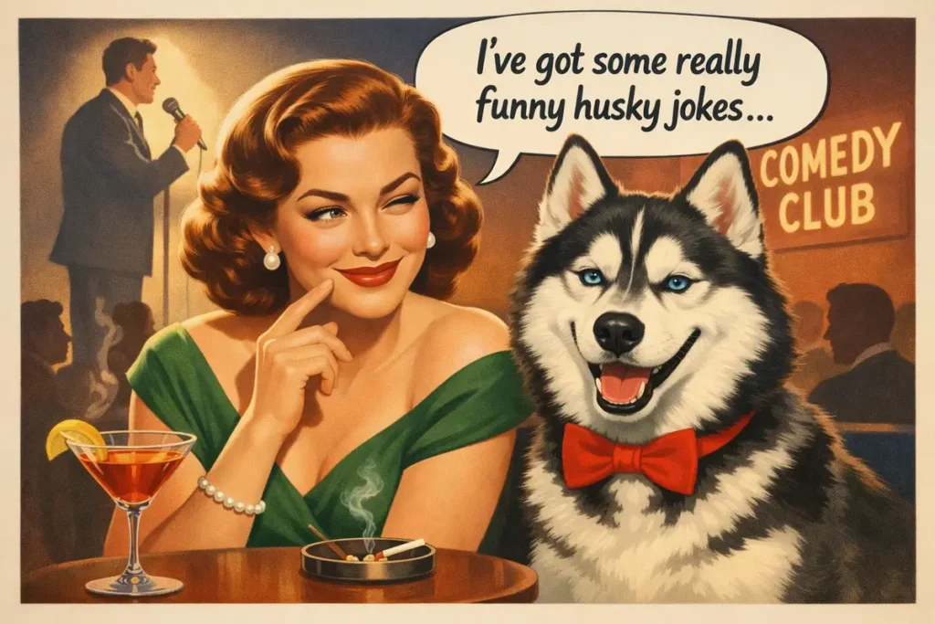 Adorably Cheesy Dad Jokes from a Husky’s Perspective