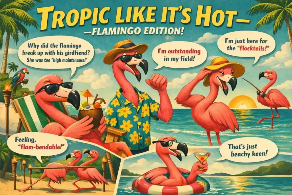 Clever Flamingo Puns with a Tropical Twist You’ll Love