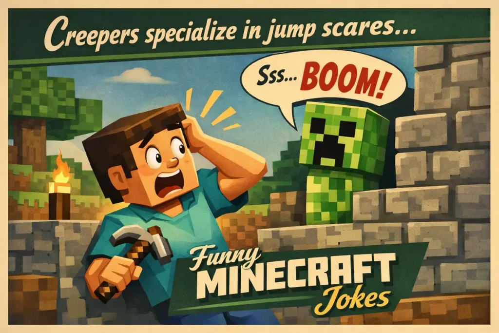 Hilarious Minecraft Jokes About Creepers and Explosions