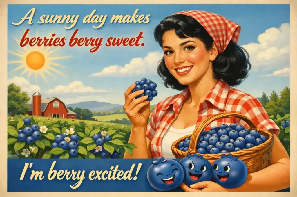 Blueberry Picking Puns