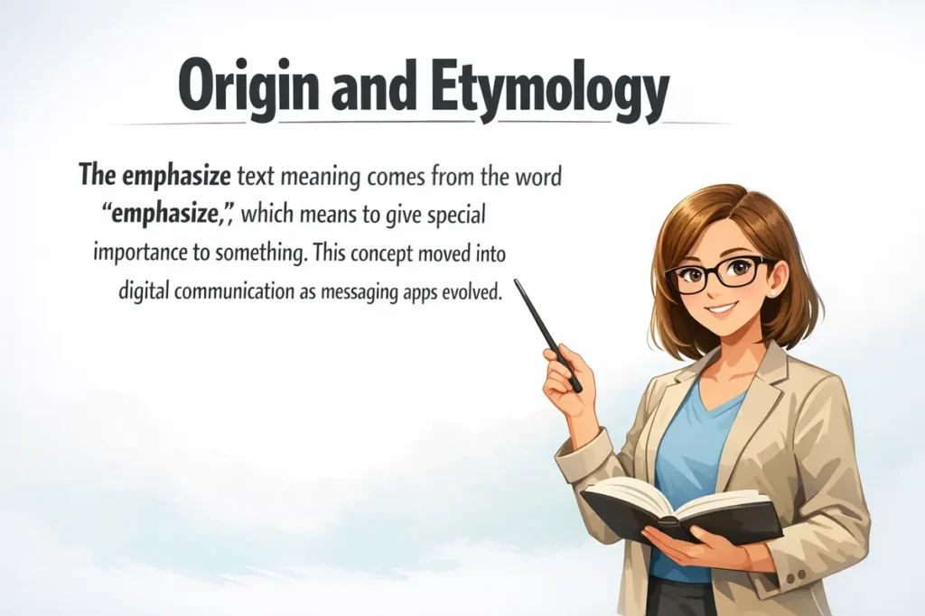 Origin and Etymology. Emph.